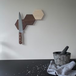 HEXA knife storage Walnut, white ash knife