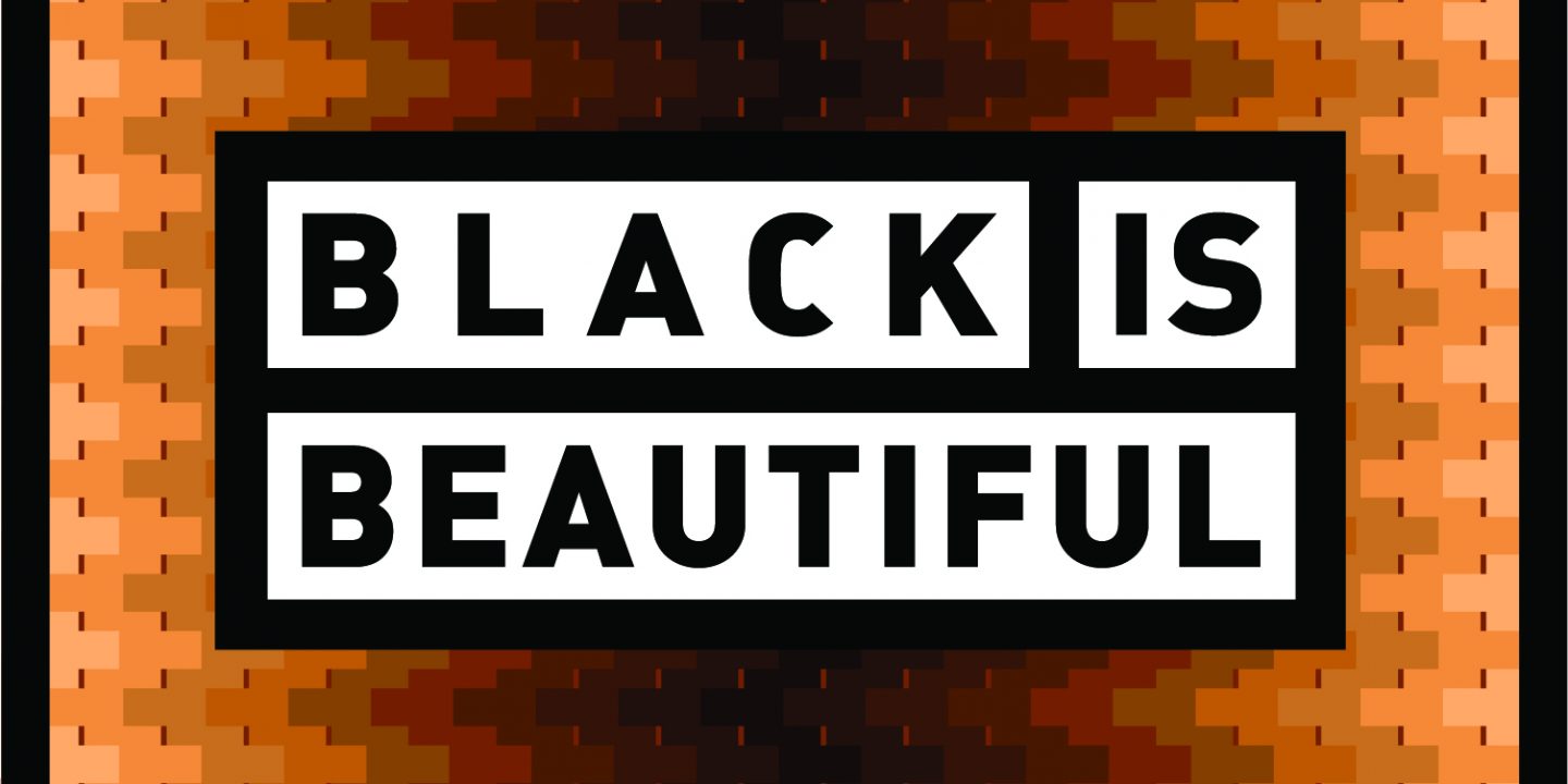 Den originale Black is Beautiful logoen.