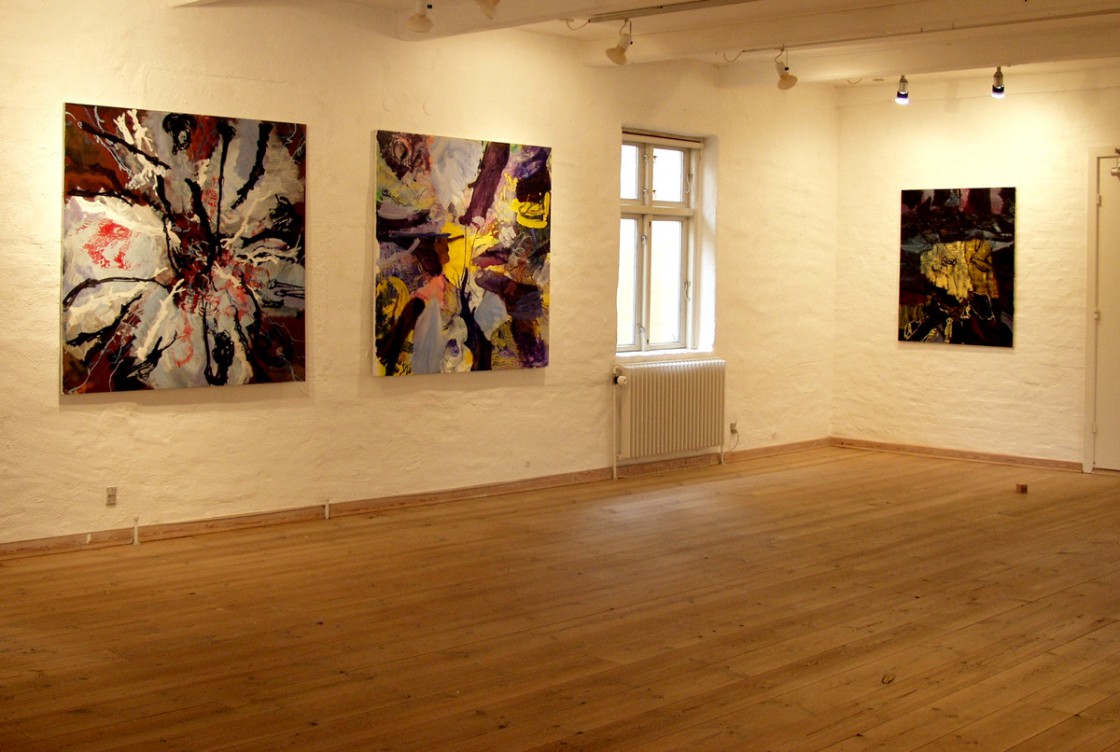 Painting on 1st floor | From left: REMBRANDT HEADS, UNTITLED and NIGHTWALK