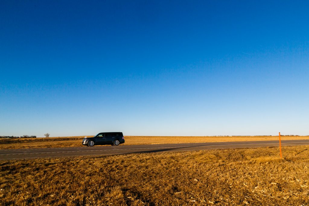 Platt landskap i Nebraska