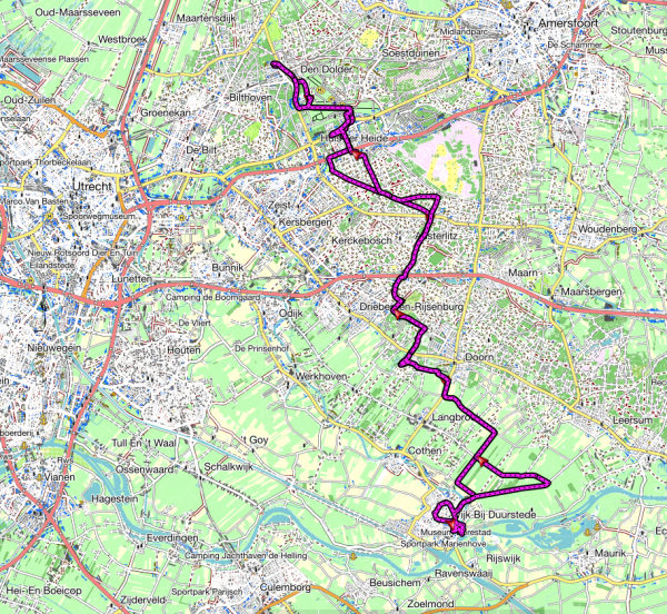 Trainingsrondje 75,6km Trainingsrondje 75,6km