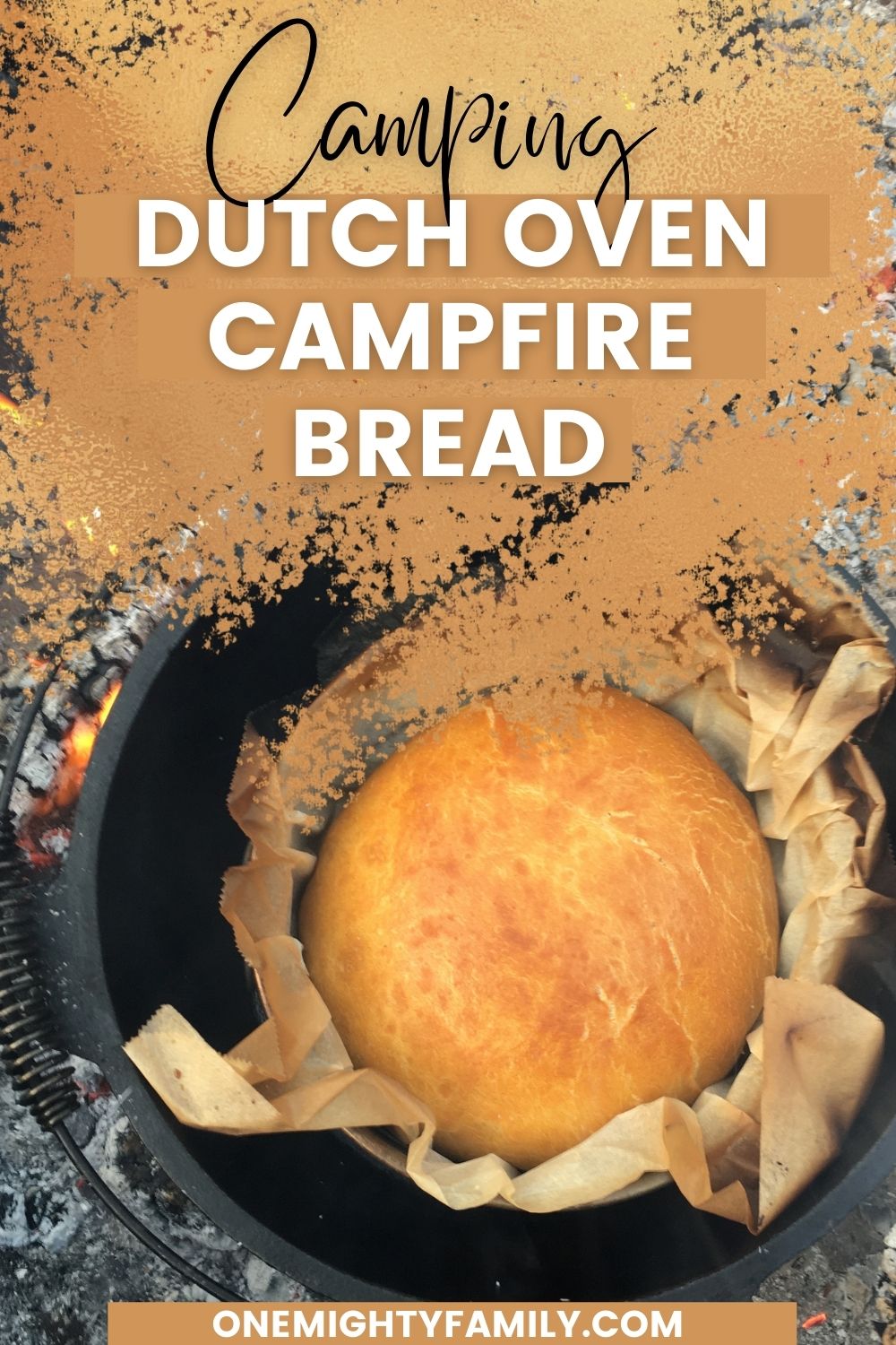 How to make dutch oven bread when camping - One Mighty Family