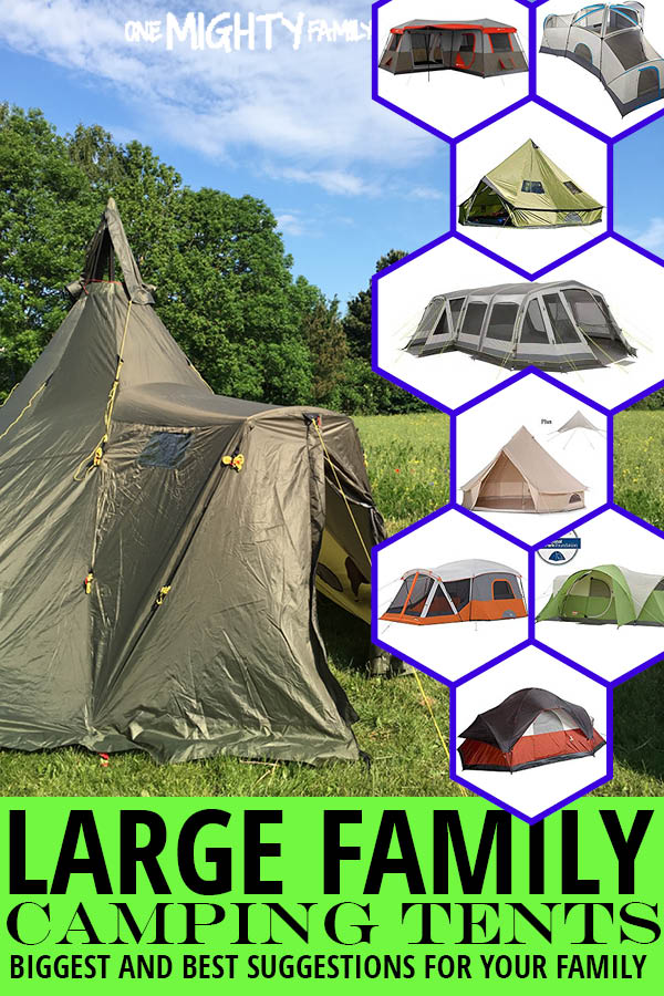 a collage of pictures of large family tents, with the camping large family tents - biggest and best suggestions for your family