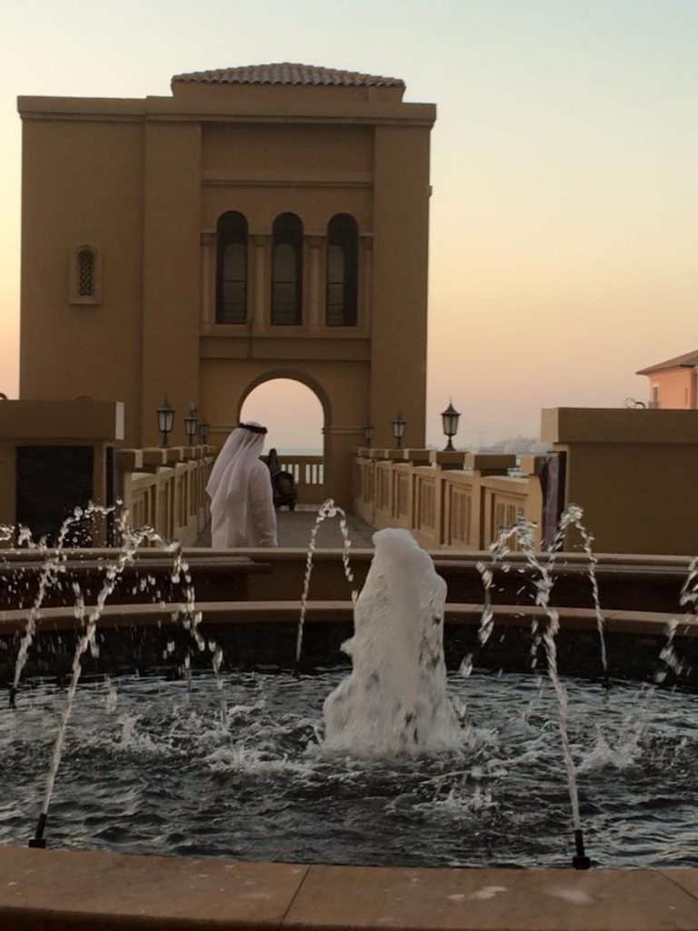 Fountain with local in Dubai UAE