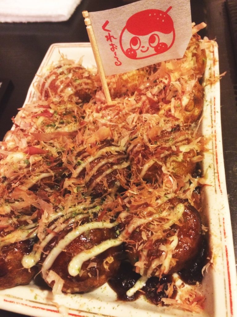 Tasting Takoyaki in Osaka