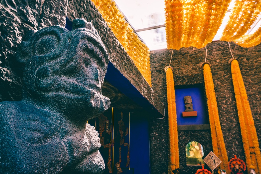 Mexico City en 3 jours - Visite de la maison de Frida Kahlo - Statue maya