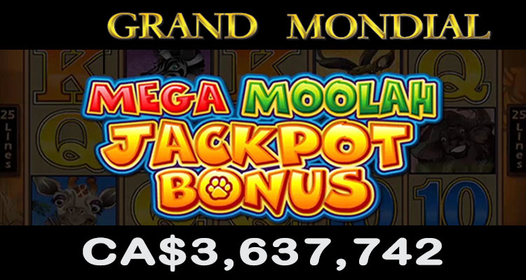 Mega Moolah Winner at the Grand Mondial Casino in 2024