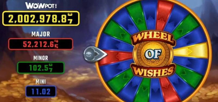 Wheel of Wishes pokie game WowPot jackpot
