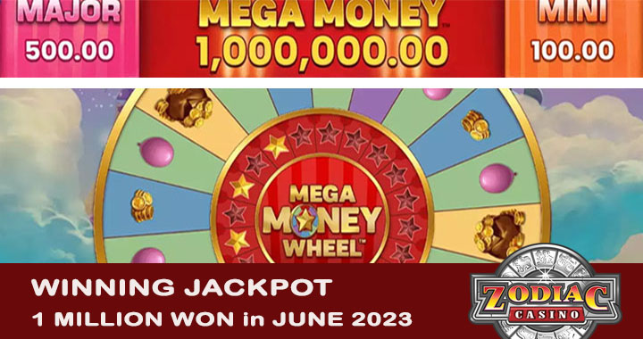Juni 2023 - 1 juta won di Mega Money Wheel