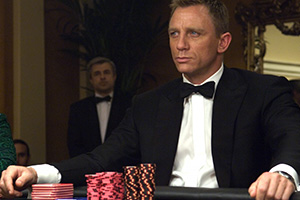 James Bond wins at the casino