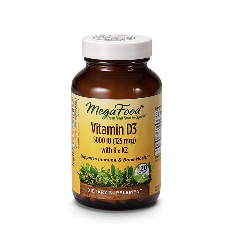 Vitamin D3 5000 IU med K-vitamin – MegaFood