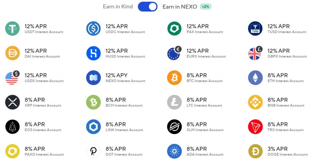 Nexo passive income