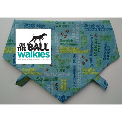 This premium cotton dog bandana with 'Things your dog might say' is a really cute addition to your doggy’s wardrobe! This tie on style bandana is adjustable and extremely comfortable for your dog to wear. Handmade with great care and attention to detail and worn all over the world! Machine washable at 30 degrees.