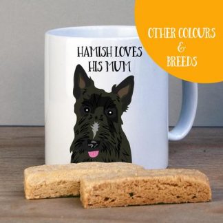 This gorgeous Personalised Scottish Terrier Gift Mug is the perfect gift for a doggy parent or loved one. This 10oz durham style porcelain mug is 91mm in height and 80mm in diameter. Handwashing is recommended.