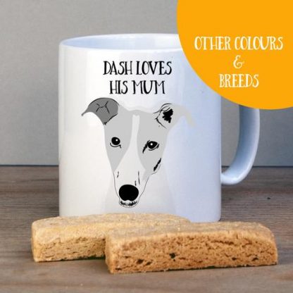 This gorgeous Personalised Greyhound Gift Mug is the perfect gift for a doggy parent or loved one. This 10oz durham style porcelain mug is 91mm in height and 80mm in diameter. Handwashing is recommended.