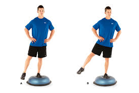 Leg Balance on a Bosu Ball