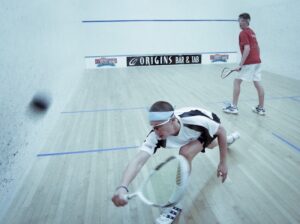 Squash Player lunge