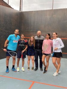 Mohamed ElShorbagy, Saurav Ghosal Joshna Chinappa, and Joelle King 