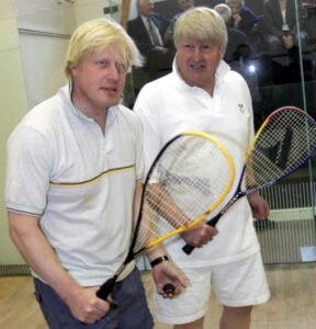 PM & Father playing Squash