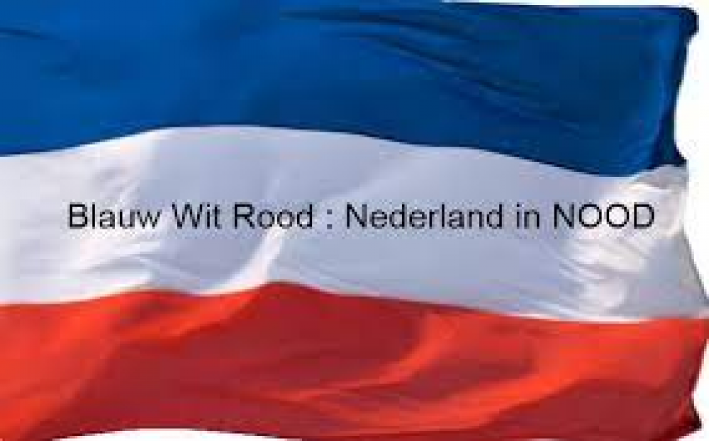 blauw wit en rood