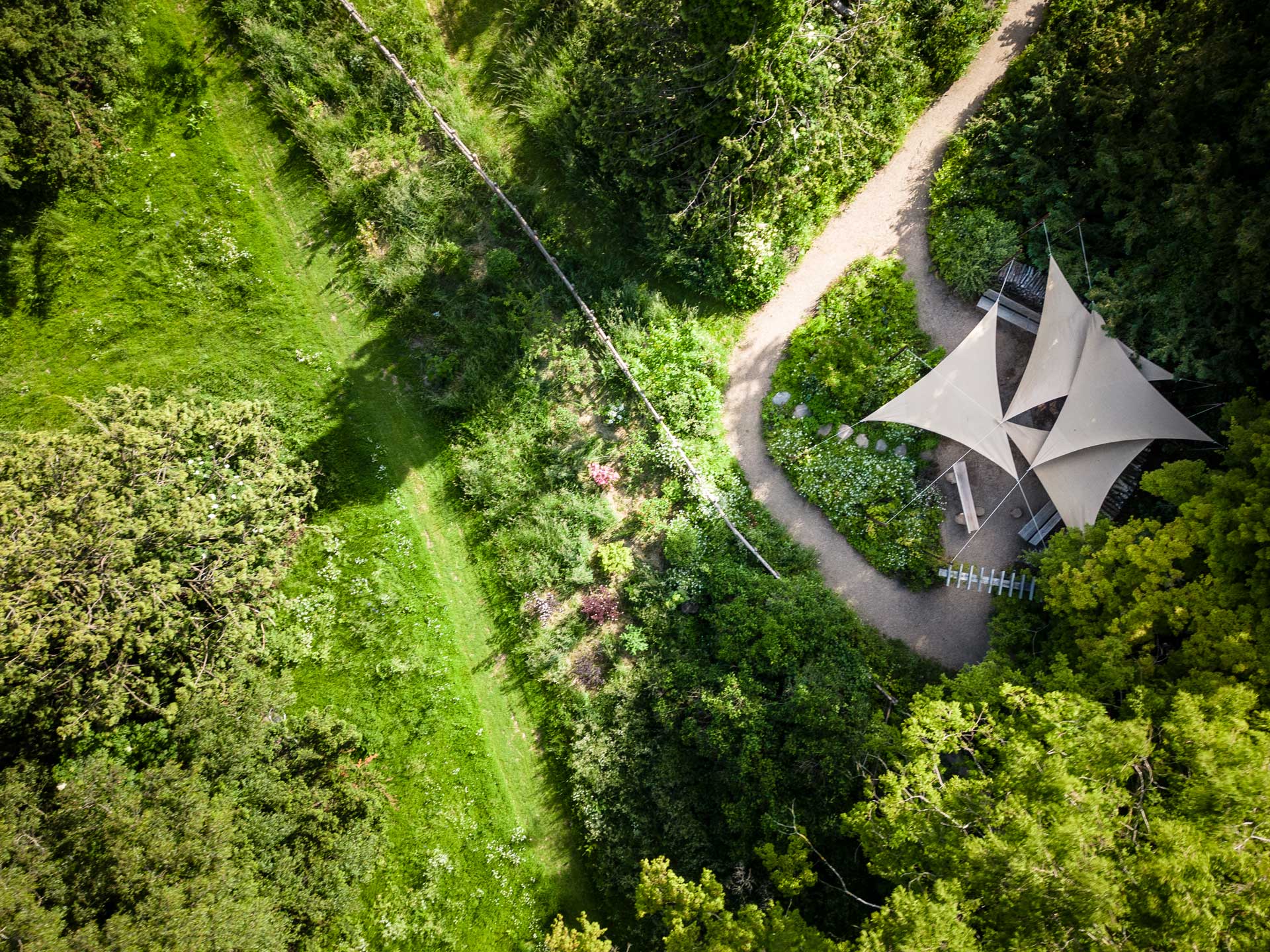 terapihave vestre kirkegaard dronefoto