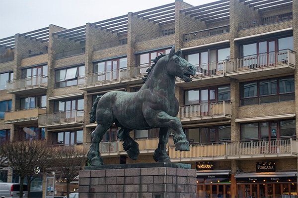 Den Jyske Hingst - Randers var tidligere kendt for sit hestemarked