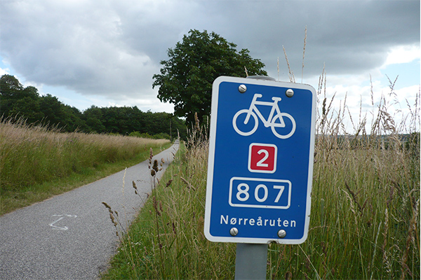 Den gamle banestrækning mellem Viborg og Hammershøj er omdannet til cykelsti.