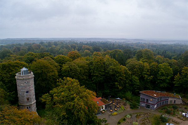 Der er en fremragende udsigt fra tårnet på toppen af Bungsberg