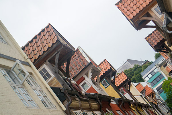 Oluf-Samson-Gang er et af de hyggelige stræder i byen. Tidligere boede her letlevende damer.