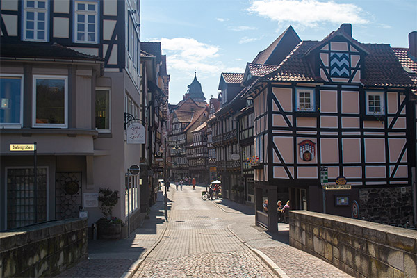 Der er over 700 bindingsværkshuse i den gamle bydel I Hannoversch Münden