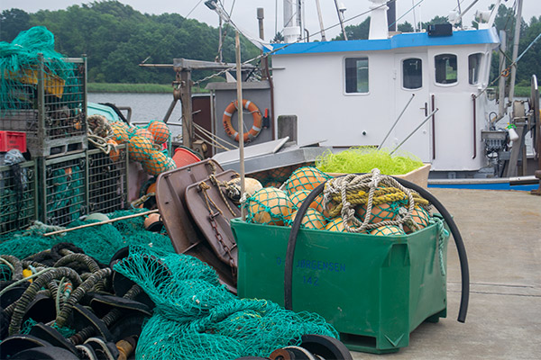 Der landes stadig fisk i Kappeln.