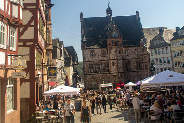 Marburgs rådhus er opført i 1527.