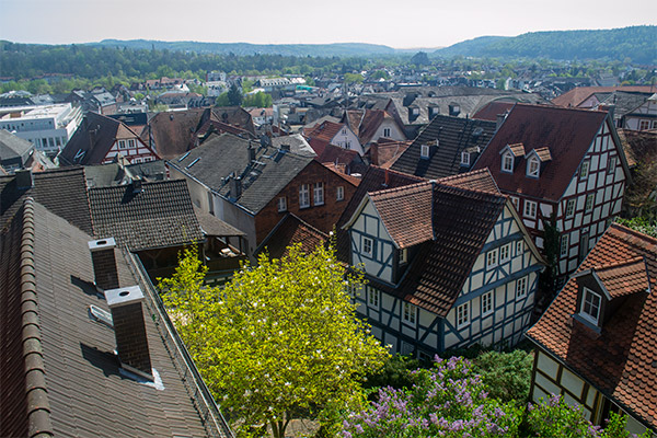 Flere steder i den gamle bydel er der gode udsigter.