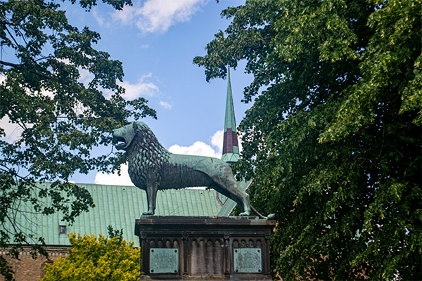 Ratzeburger Dom er grundlagt i 1154 af fysten Heinrich der Löwe.