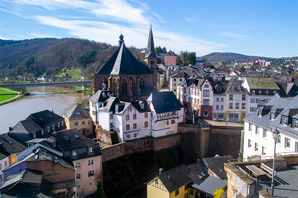 Centrum i Saarburg er ret overskueligt.