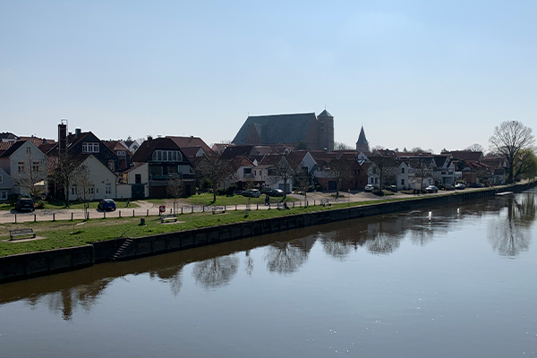 Fra Brücke Neue Aller er der en fin panoramaudsigt over byen.