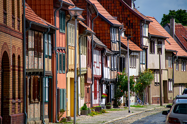 Der er omkring 2000 bindingsværkshuse i Quedlinburg.