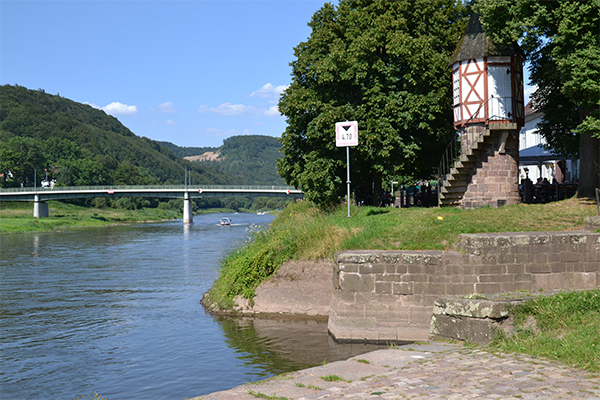 Udsigt over floden Weser.