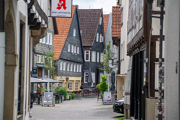 Detmold har mange gågader, som gør byoplevelsen ganske behagelig.