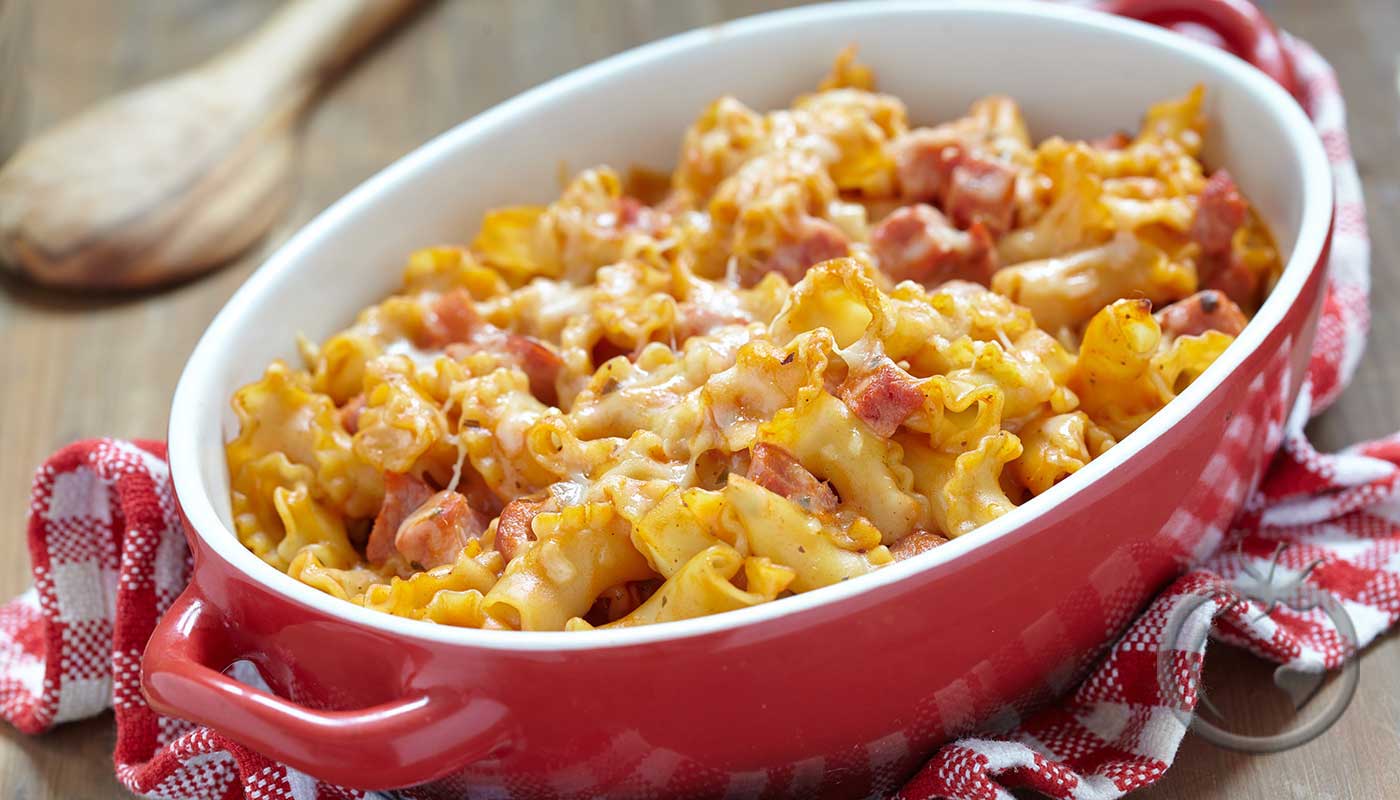 Pølser og pasta i form - Oppskriftskroken