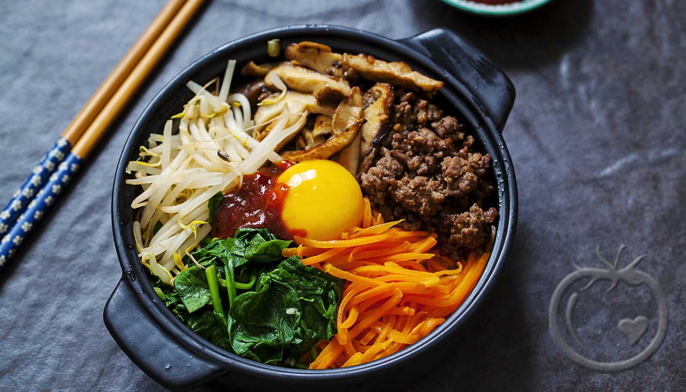 Bibimbap med kjøttdeig og grønnsaker - Oppskriftskroken Kjøttdeiggryter