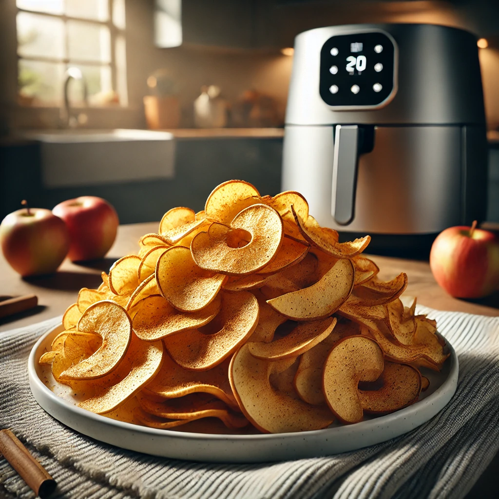 Sunde og sprøde æblechips i airfryer – den perfekte snack