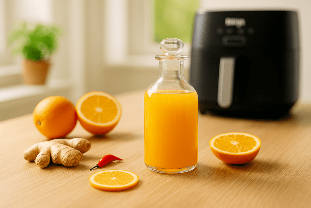 🍊 Airfryer appelsin-ingefær eliksir – varmende, citrusfrisk og fyldt med power