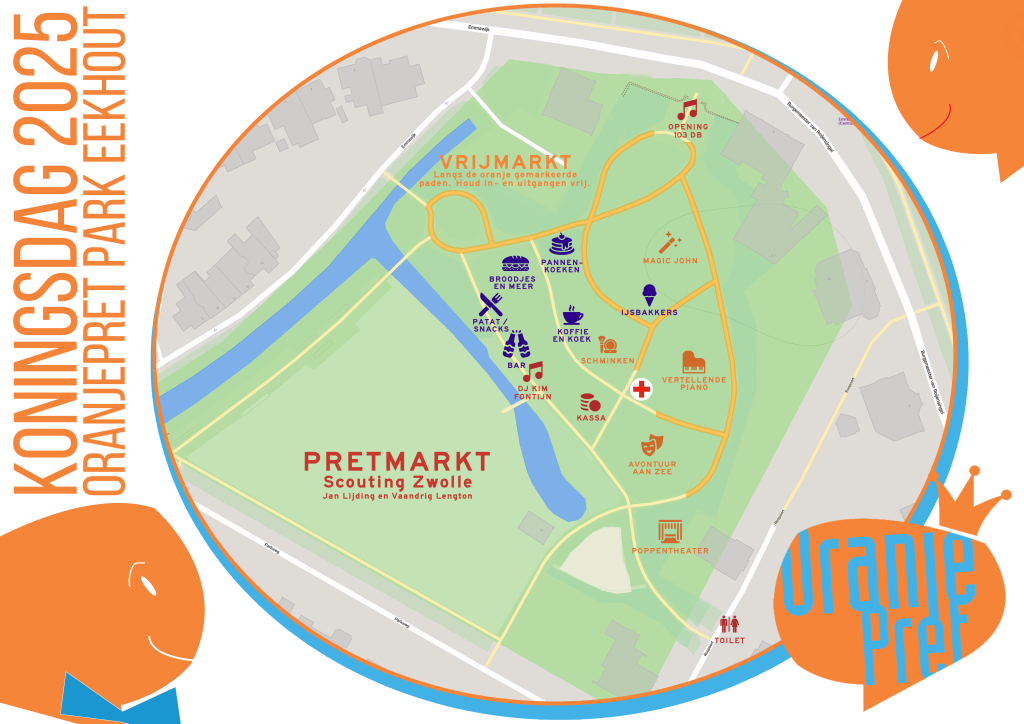 Plattegrond Oranjepret 2025