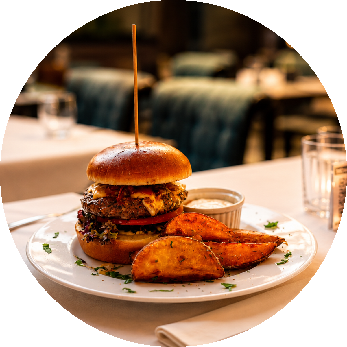 Gourmet Burger Circle Transparent