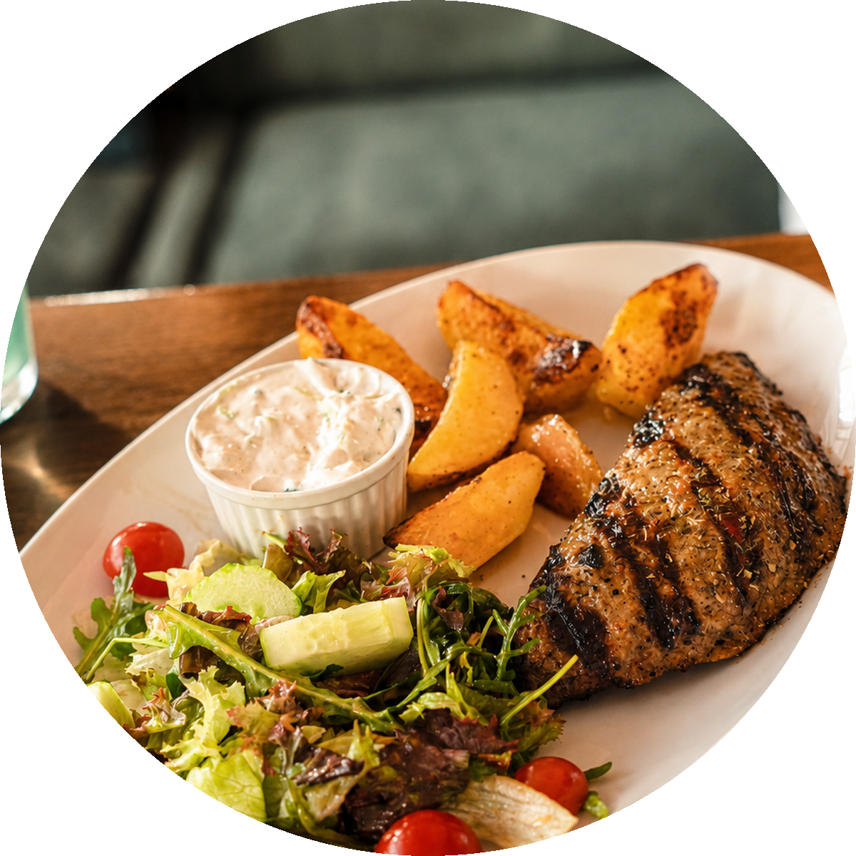 Grilled Meal Perfect Circle Transparent