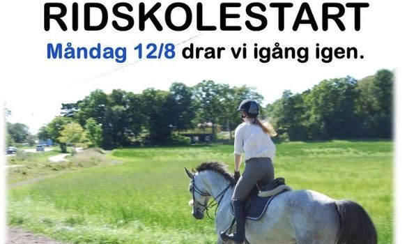 Ridskolestart 12/8