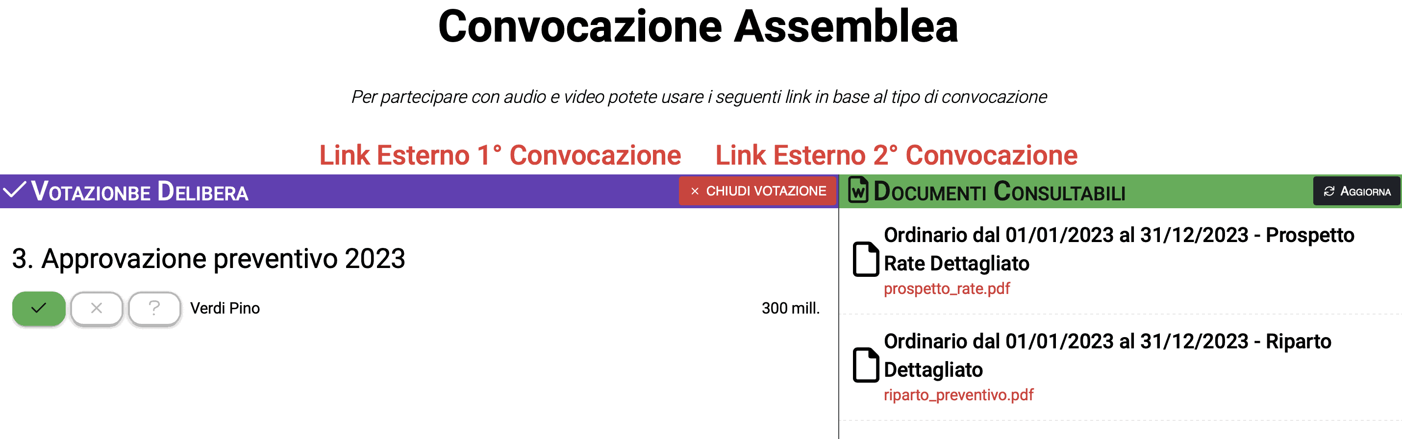 Voto assemblea online Arcadia