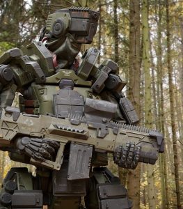 Picture of a robot solider. Robot soliders are part of the risks with unregulated automation.