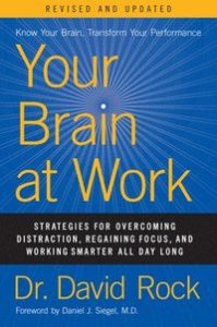 Bok om hur hjärnan fungerar i arbete. Boken heter "Your brain at work" av David Rock.